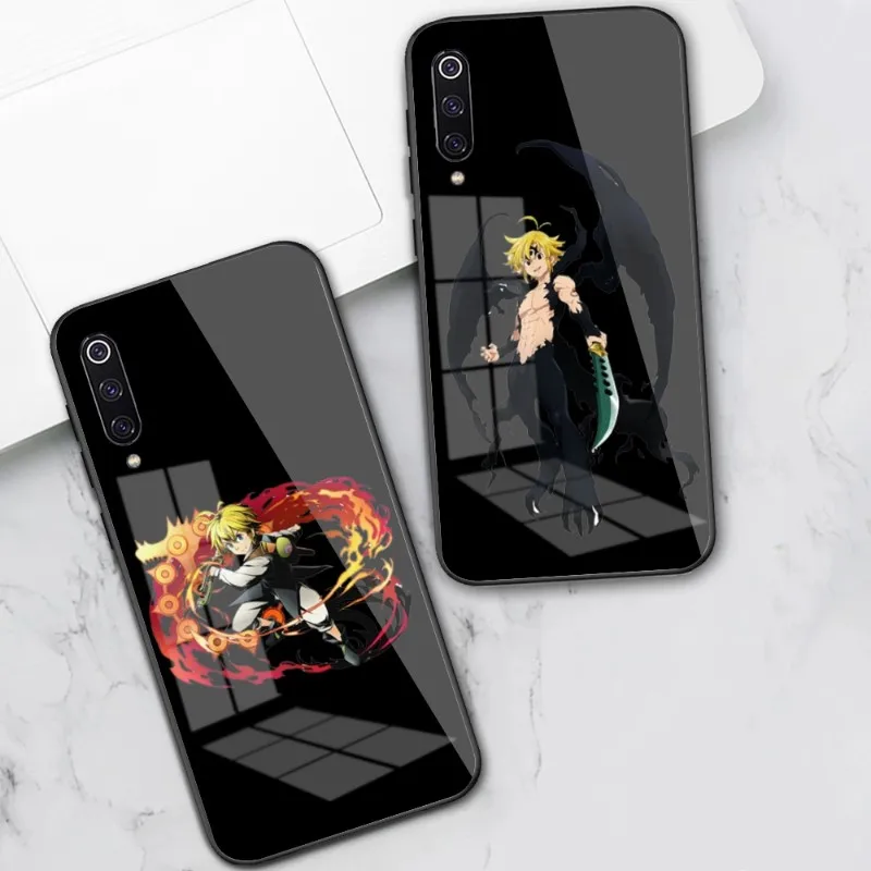 Meliodas Anime Phone Case For Xiaomi 12 11T 10 9 Redmi Note 11 10 10S Pro 9 9A 8 Black PC Glass Cover