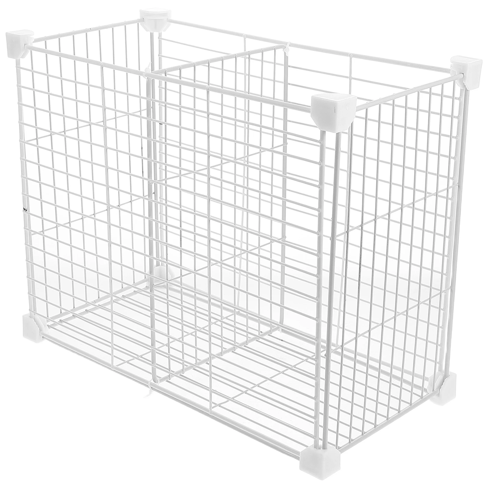 

Freezer Organizer Bin Sturdy Wire Basket with Bottom Compartment Adjustable Dividers for Freezer Refrigerator Food Storage