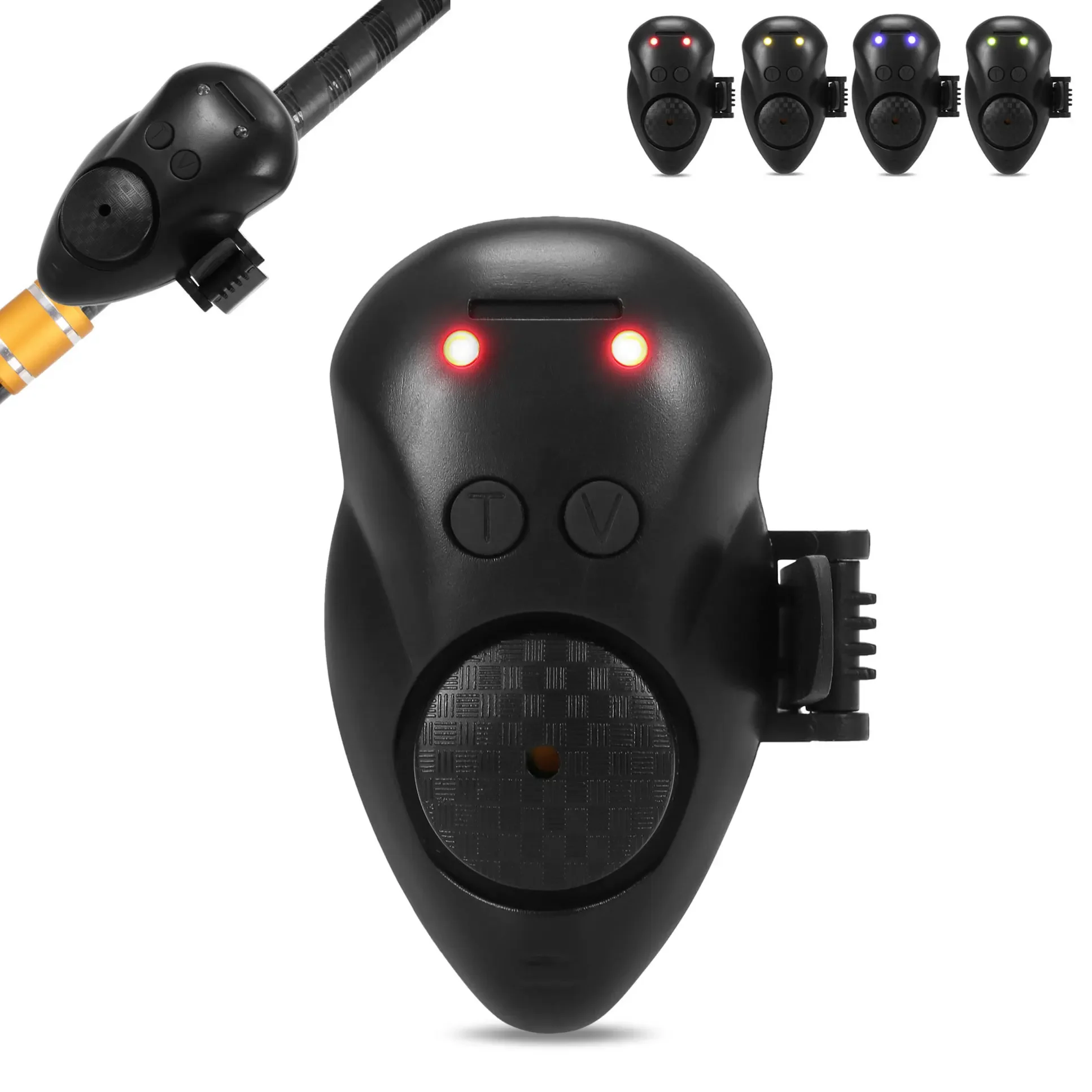 

Fishing Bait Alarm Electronic Fish Rod Bait-Alert Indicator LED Light Luminous Fishing Bait Indicator Carp Fishing-Bells