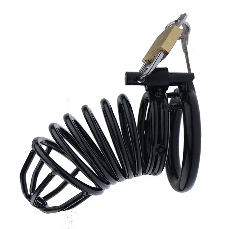 Metal Cock Ring Chastity Device Penis Rings Chastity Lock Stimulators Funny Adult Love Sex Toys for Men Penis Massage Cock Cages