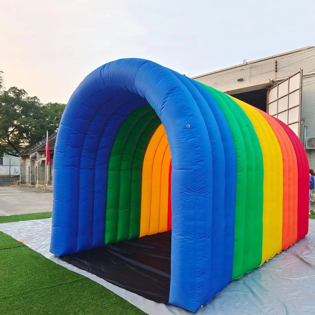 

16.5ft Rainbow Inflatable Tent Large Blow 5m/ Sports Entrance Tunnel Up Football Arch Channel For Sports Event