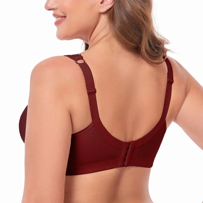 Women's Seamless Non-padded Cotton Bra Full Coverage Smooth Wire-Free Plus Size Sleep Underswear Comfort Wide Straps