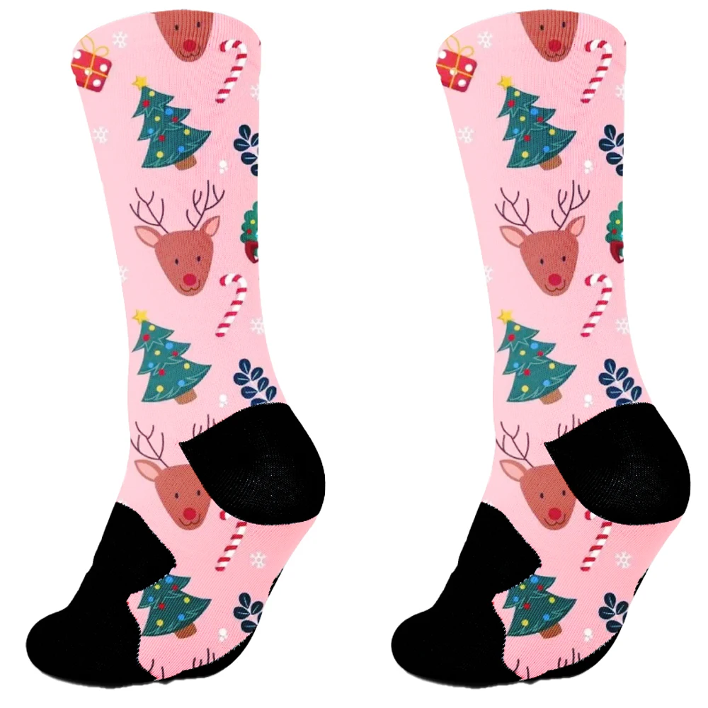 Chaussettes hip-hop de course de basket-ball d'halloween pour hommes et femmes, chaussettes de cyclisme, chaussettes de vélo, mode de rue, patinage à roulettes, nouveau