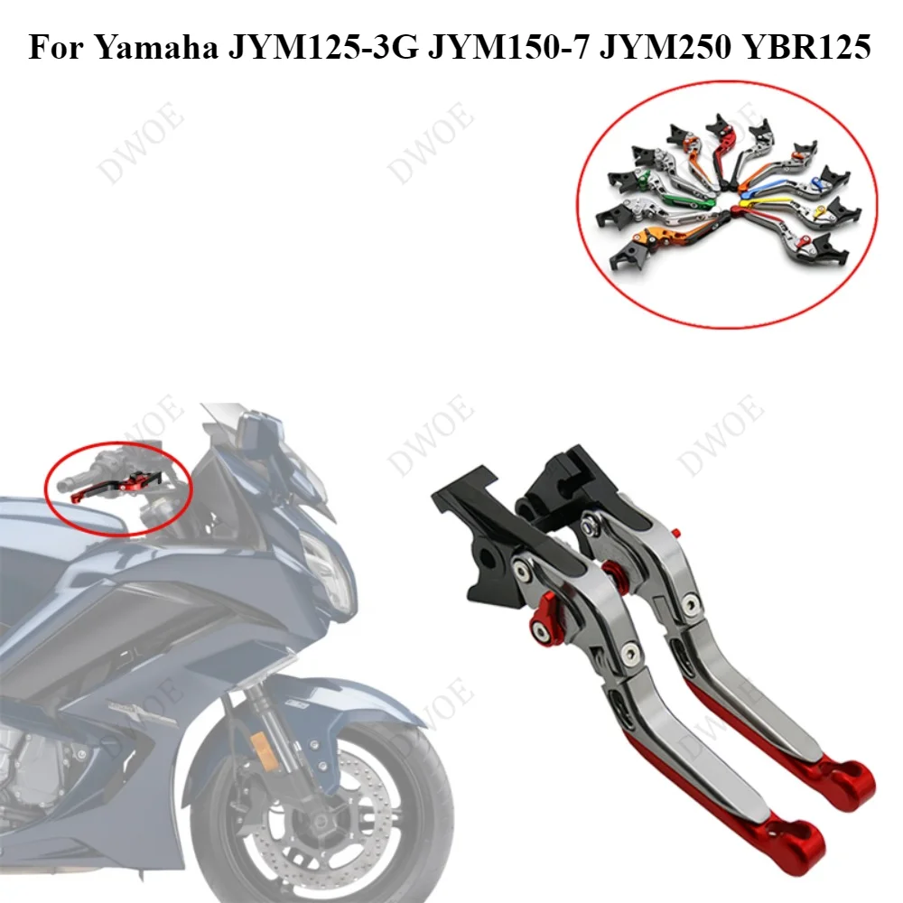 Poignées Extensibles Moto Guidon Réglable Pliant Frein Leviers D'embrayage pour Yamaha JYM125-3G JYM150-7 JYM250 YBR125