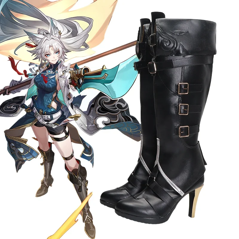 

Game Honkai Impact Honkai Feixiao Fei xiao Boots Cosplay Shoes Halloween Accessorie Customized