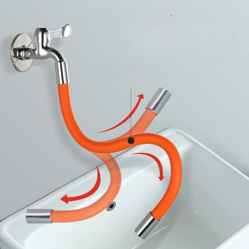 Foldable and bendable 1pcs Water Faucet Extension Pipe Universal Extended Water Pipe Anti-Splash Extension Pipe