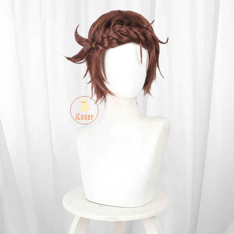 Anime Medalist Inori Yuitsuka Cosplay Wig Brown Short Hair Tsukasa Akeuraji Halloween Party for Women Girls Prop Carnival iCoser