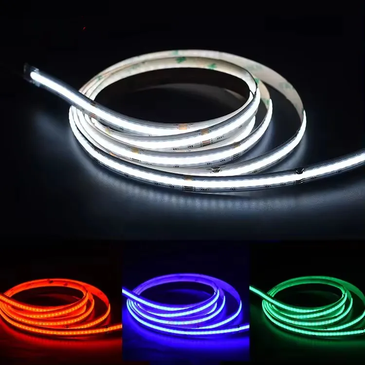 12V  816LEDS/M RGBW color COB Strip Light Multicolor 12mm Spotless Flex COB Led Strip