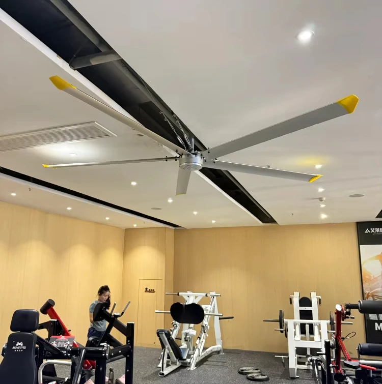 8ft HVLS Industrial Fans 24 Foot Custom Ceiling Fan with High Volume Ventilation Air Flow for Large Warehouses