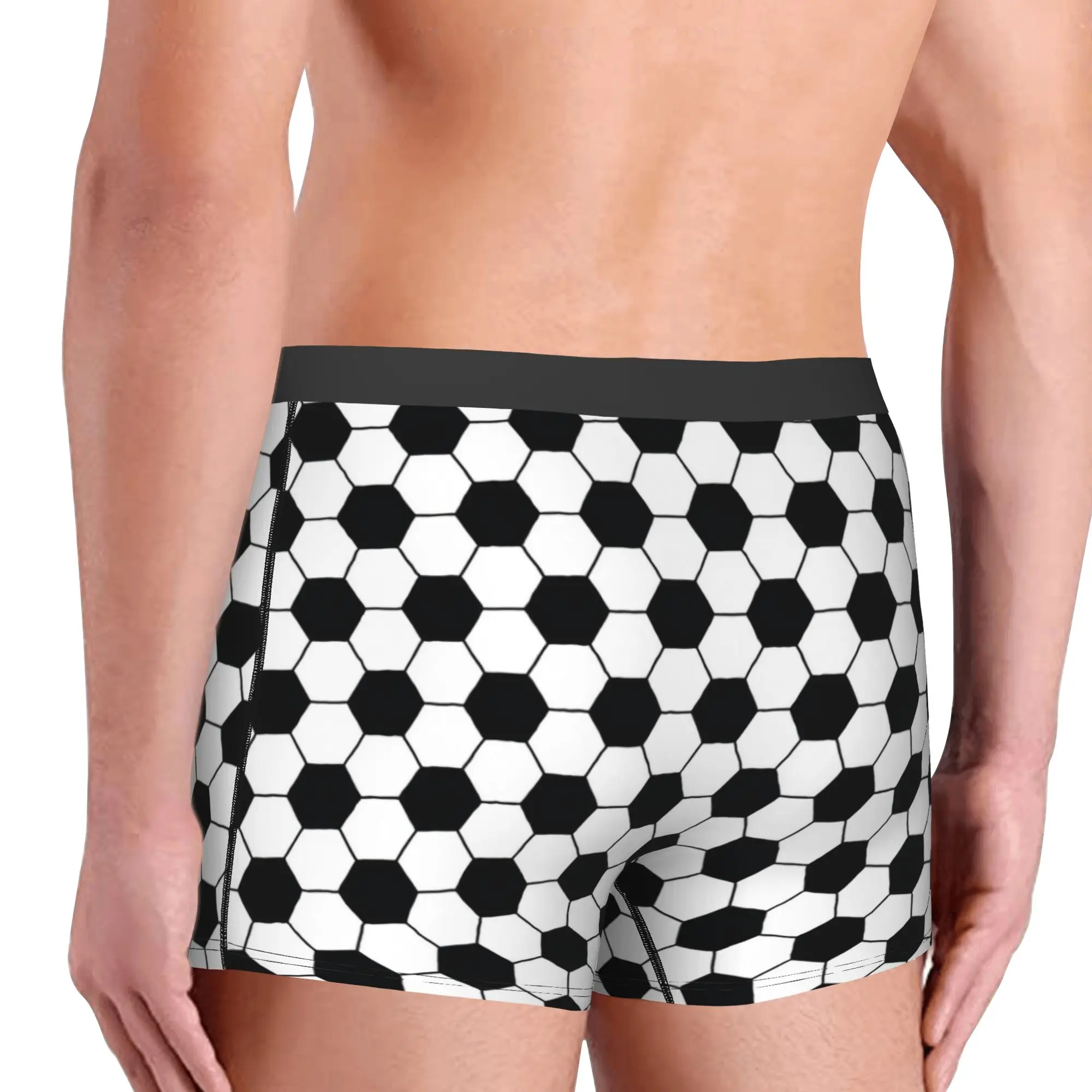 Soccerly Checkered Plaid Footbally  Underwear Male Printed  Boxer Briefs Shorts Panties Breathable Underpants