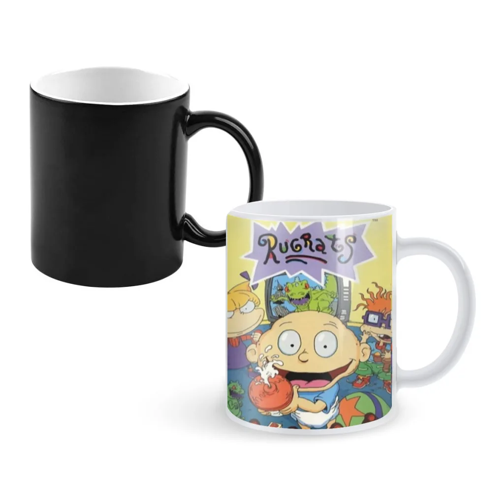 

Funny Cartoon Cute R-Rugrats Creative Change Ceramic Mug Heat Revealing Coffee Cup Breakfast Cup Mug Friends Gift