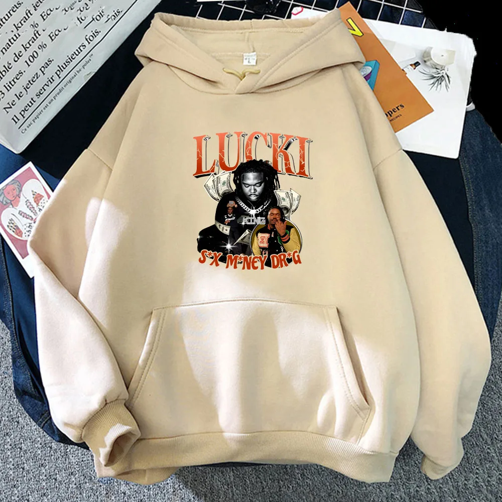 Singer Lucki Aesthetic Hoodie for Women/men Popular Sweatshirt Hip Hop Music Clothing Long-sleeved Sudaderas Unisex Pullovers