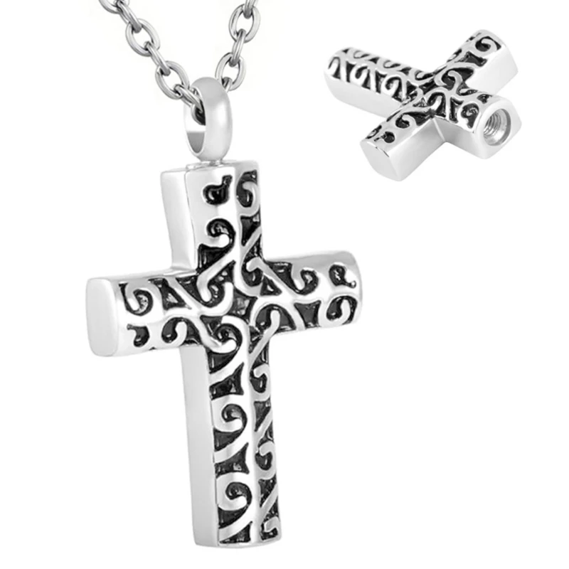 Collana commemorativa Ceneri Medaglione Cremazione Gioielli intagliati per ceneri/capelli