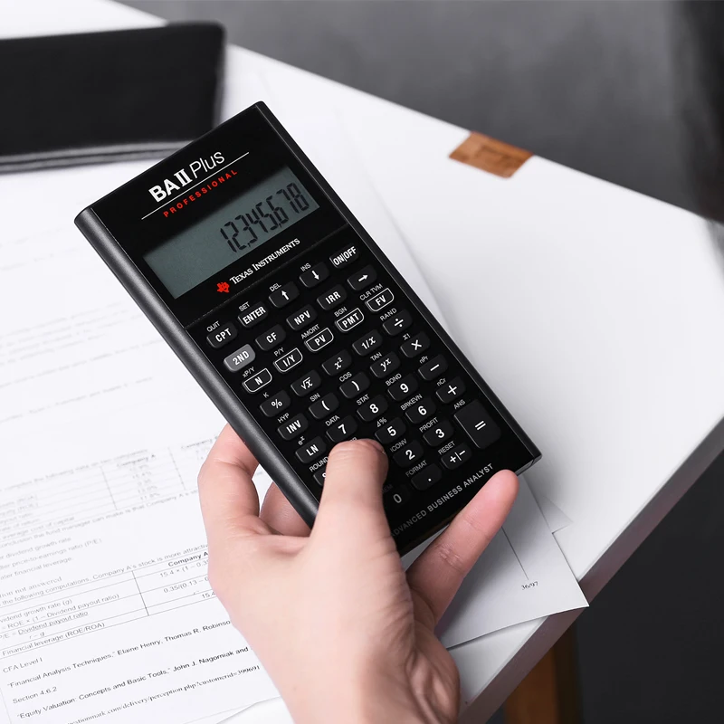 Texas Instruments Financial Calculator Ti BAII Plus Professional CFA/FRM Financial Accounting Bank Wealth Management Exam