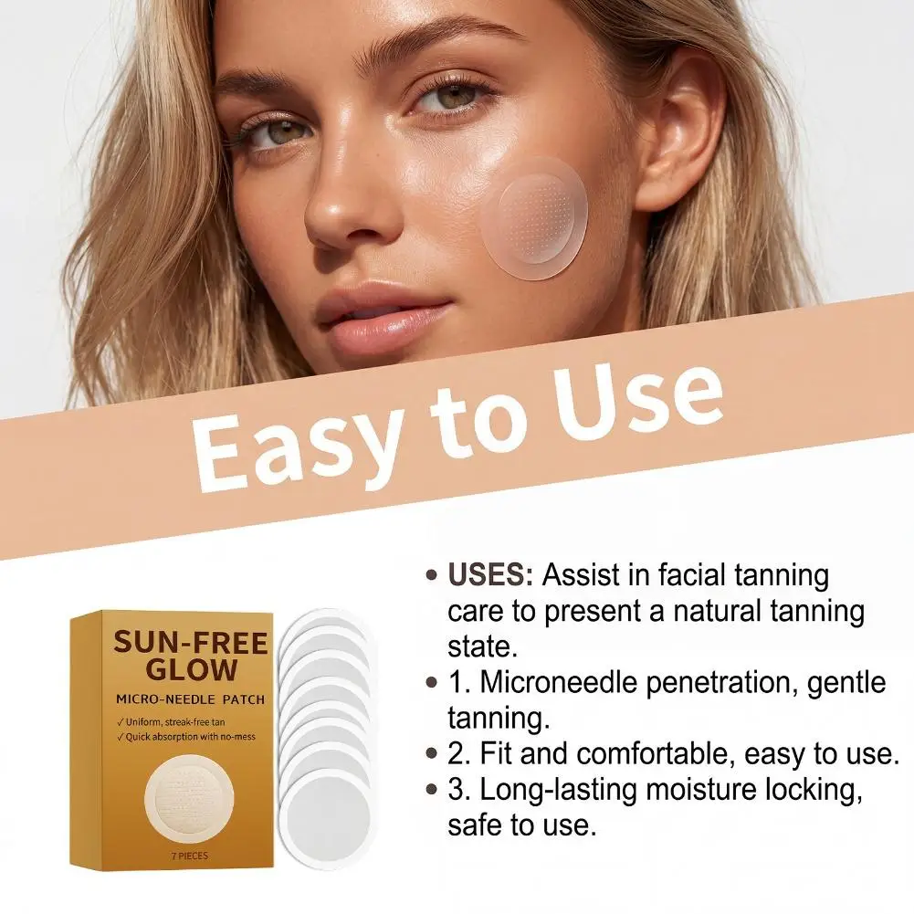 Portable Micro-Needle Sunless Tanning Patches Quick Absorption Mild Self-Tan Micro-Needle Patches For Anytime Long Lasting