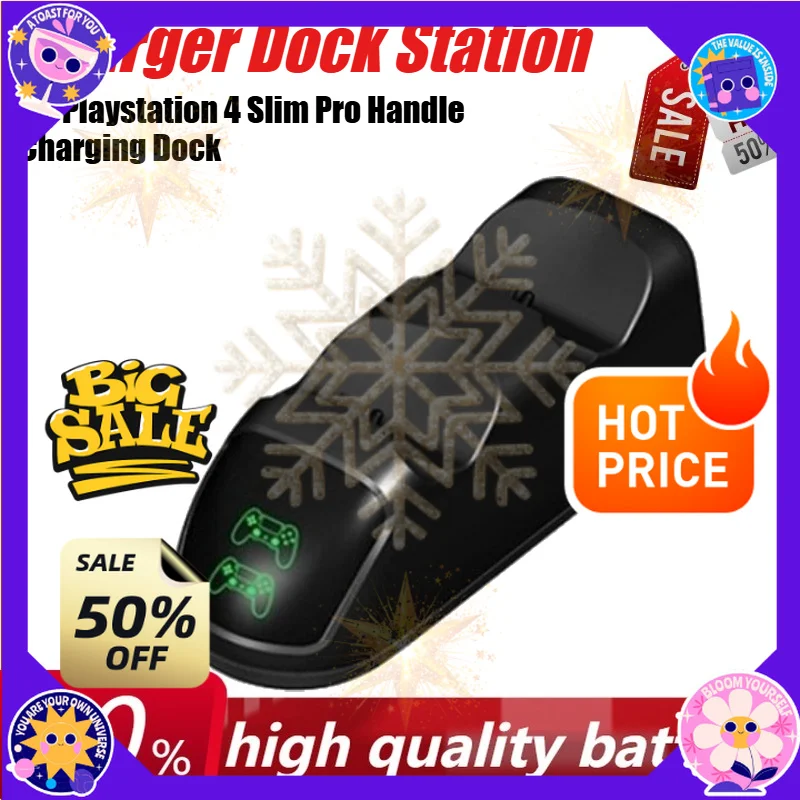 For Playstation 4 Slim Pro Handle Charging Dock for PS4 Controller Charger Dock Station with Indicator Light Game Pad Charger