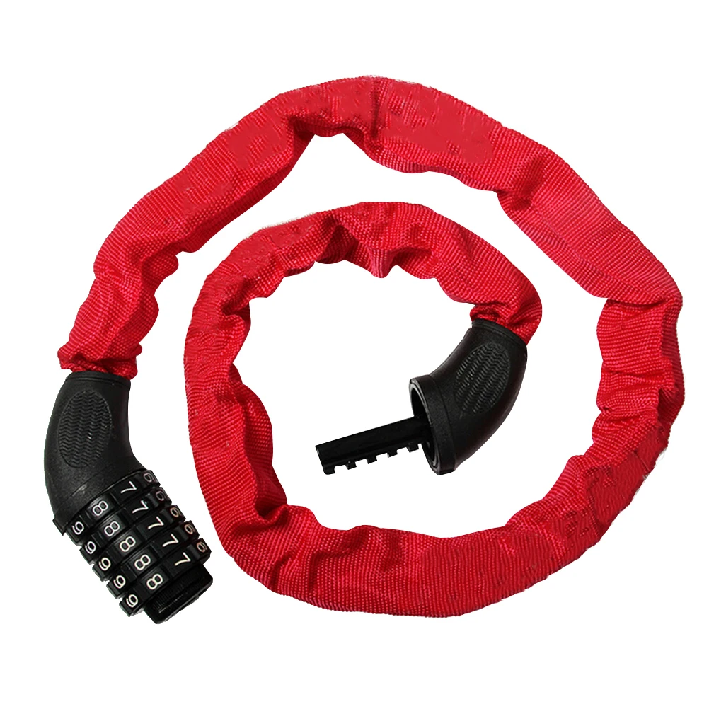 

Heavy Duty Combination Chain High Security Anti-theft Bike Lock 5- Resettable Password Cable Lock for Riding Sports