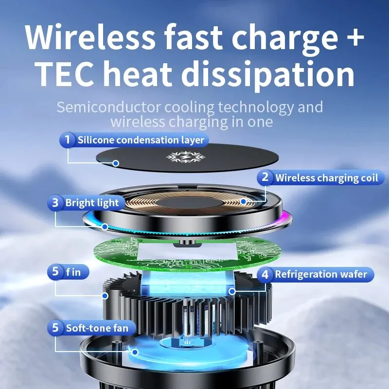 Magnetic Cooling Car Charger 4