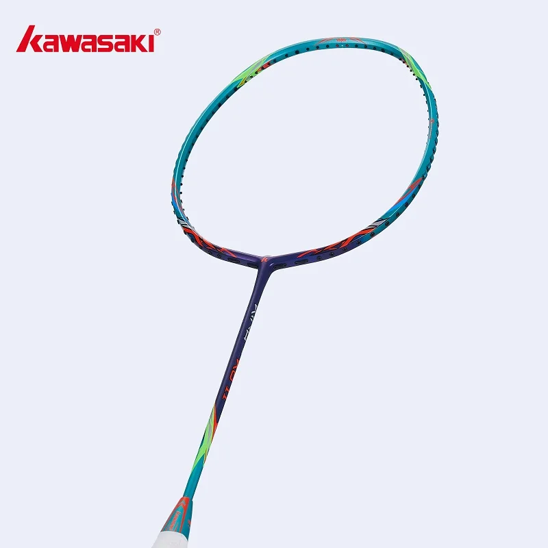 Kawasaki raquete de badminton tipo ataque raquete t cabeça fullerene fibra carbono para jogadores profissionais king k8 ii