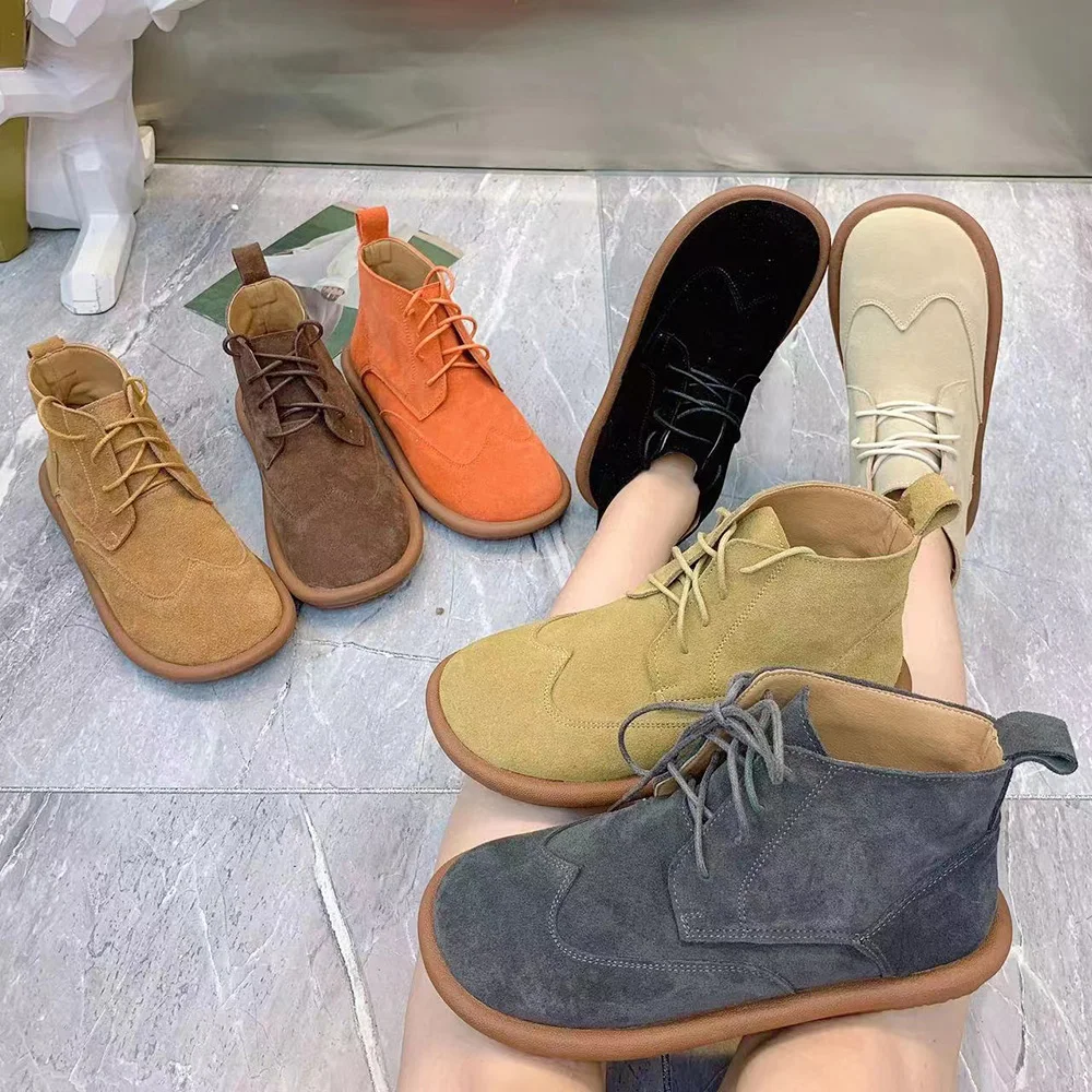 Buty damskie zimowe ciepłe buty śniegowe futrzane Plus Size casualowe płaskie buty damskie ankl Plus Size skórzane buty damskie