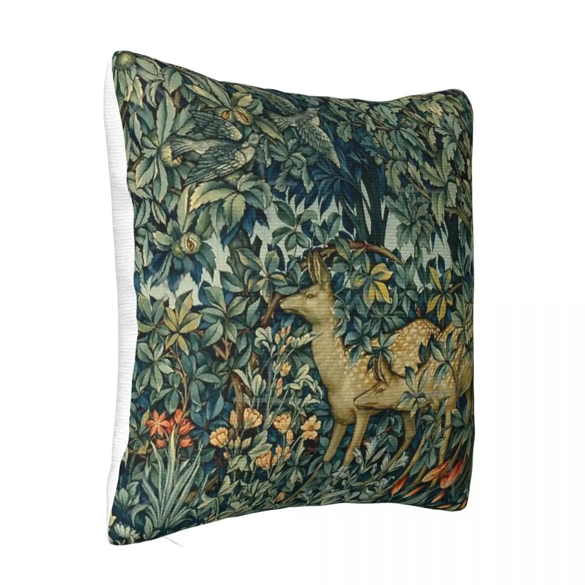 Greenerytwo Does And Birds In Forest Pillow Cases Decorative Pillow Home And Decoration Pillow Case Pillow Cover