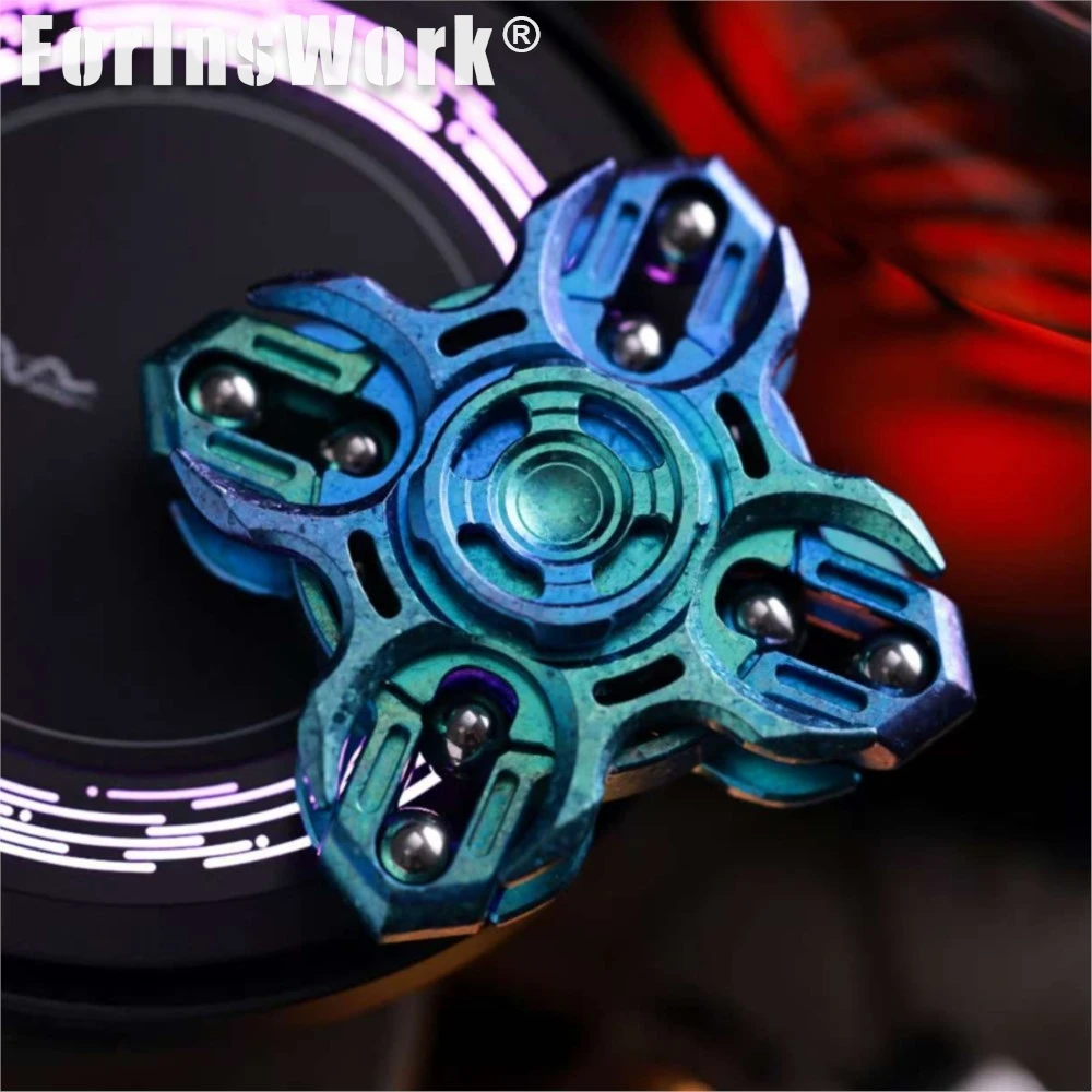 【STOCK】 MOT Zirconio cristal de hielo diapasón dedo Spinner Fidget Spinner juguete para aliviar el estrés juguetes de escritorio