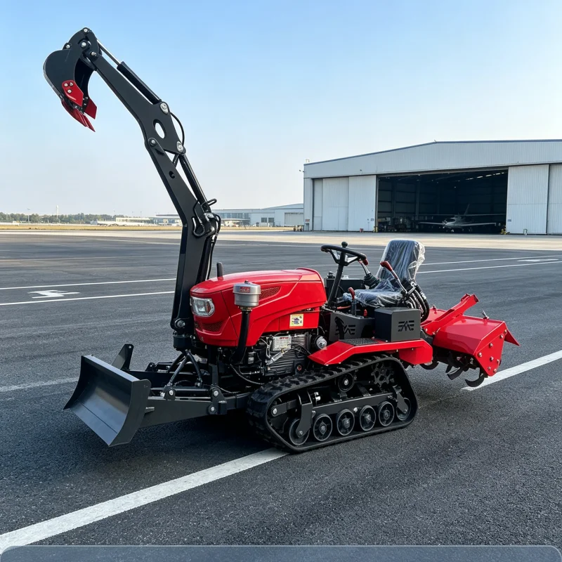 Customized Crawler Rotary Tiller for Export, 35 HP Tractor, Multifunctional Cultivator, New Model micro Tiller