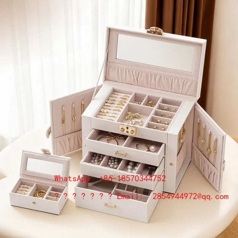 Jewelry Box, Storage Box, High-end Ring, Necklace, Anti-oxidation Belt Lock, High-end Exquisite Jewelry Box.