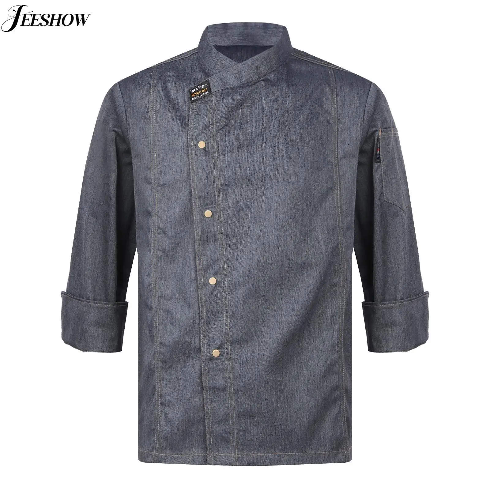 Unisex Chef Jacket Restaurant Canteen Work Clothes Short Sleeve or Long Sleeve Classic Chef Coat Kitchen Uniform for Men Women