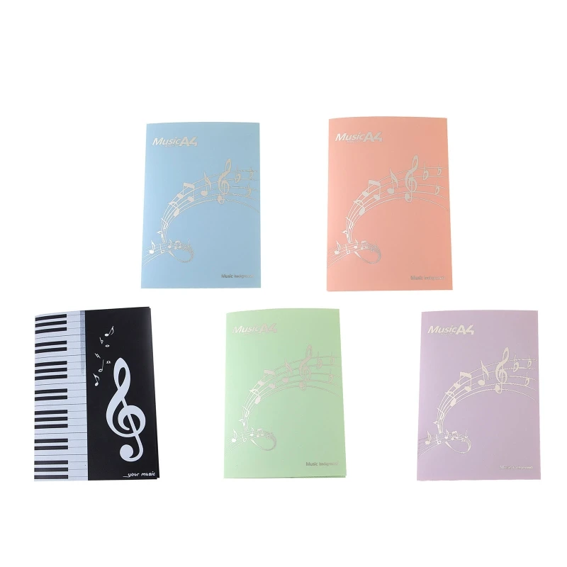 Sheet Music Folders Waterproof Music Binder 4 Pages Expand File Paper Documents for Piano Wind Band Organ Performance