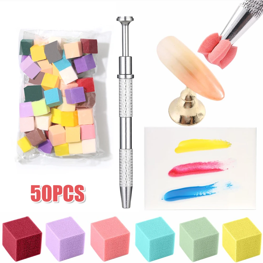 YIKOOLIN 4 Claw Metal Grabber Reacher Tool Nail Art Sponges With Grabbing Pen Nail Brush Manicure Art Tools Accessories