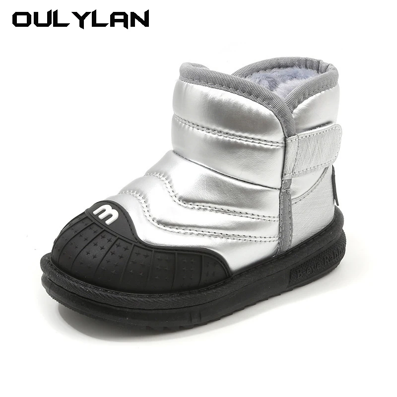 Sports Shoes 2024 Children's Snow Boots Winter Fleece Warm Boys Short Boots Girls Cotton Sneakers Waterproof Large Kid's Shoes