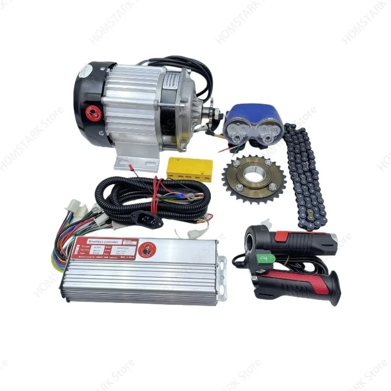 Brushless DC Motor Conversion Kit For Manual Tricycle Electric Retrofit Three‑Wheeler Machinery Refit DIY Spare Accessory