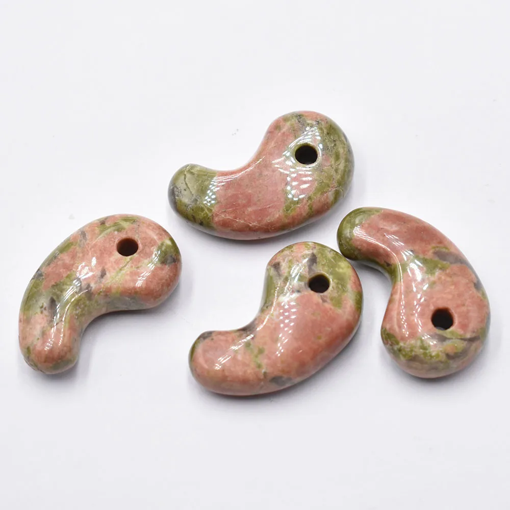 Großhandel 12 Stück/Set modische Naturstein-Amethyst-Rosenquarz-Magatama-Anhänger für Schmuckherstellung, kostenloser Versand – Detail 15