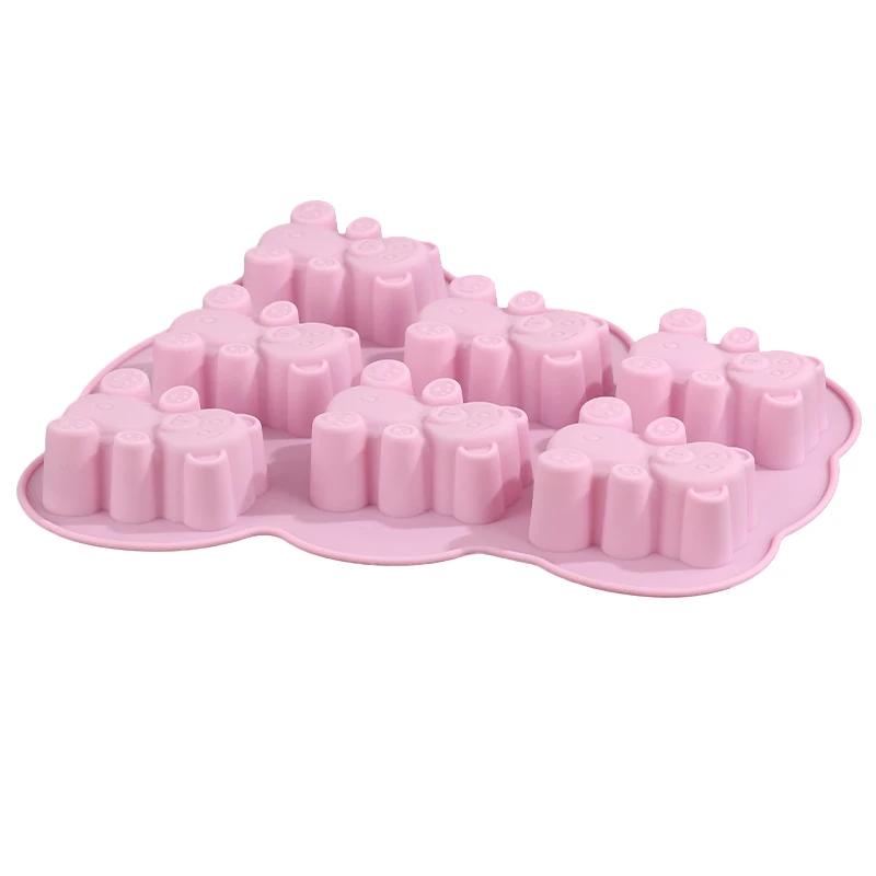 3D Lovely Bear Cake Mold Animal Cookie Silicone Mould For Chocolate Candy Kitchen Fondant Supplies Cupcake Topper Decorating