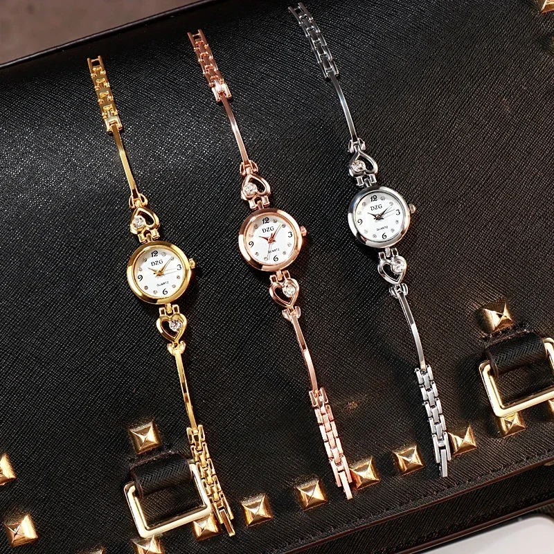 2024 Fashion Women Heart Bracelet Watch Rose Gold Quartz Watch Wristwatch Women Dress Casual Bracelet Watches Relogios Feminino