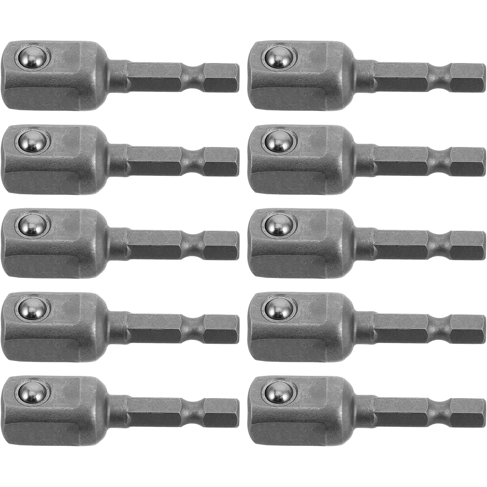 

10pcs Socket 1/2*1/4*50mm Conversion Handle Impact Square Socket Adapter Metal Shank Drill Bit Set Metal Tools
