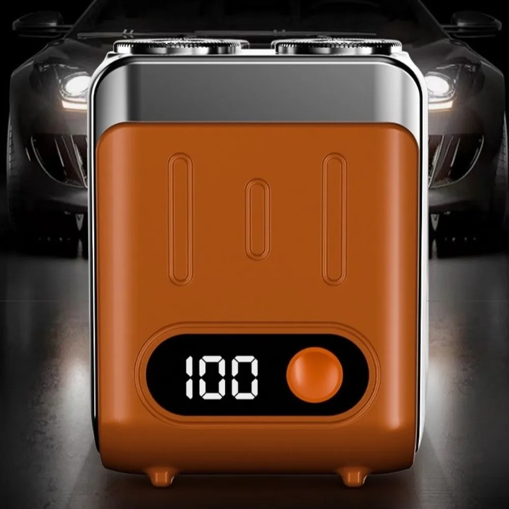 

Portable Dual Head Electric Shaver Rechargeable Magnetic Men's Beard Trimmer High Speed Intelligent Rotary Razor Daily Shaving