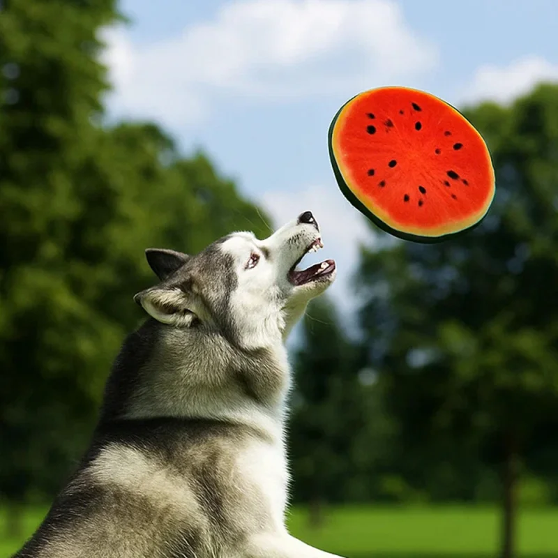 Round Watermelon UFO Doll Pet Sound Toy Quantity discount