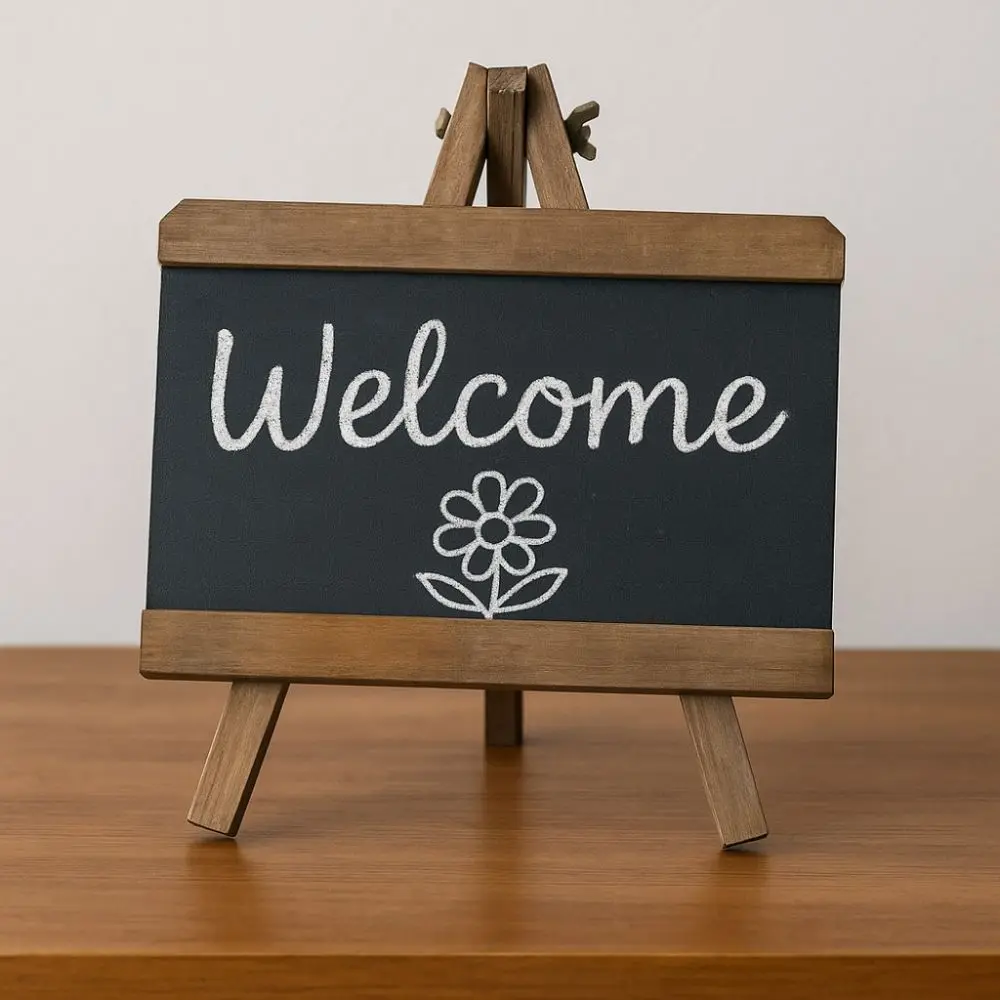 

Mini Retro Bar Chalkboard Collapsible Multi-Function Small Wooden Blackboard Writing Board Nordic Style Message Board Child-Safe