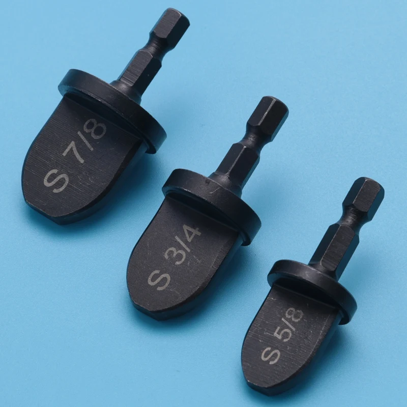 6 Pcs Hex Handle Air Conditioner HVAC Tools Multifunction Manual Bearing Steel Swaging Tool Drill Bit Set