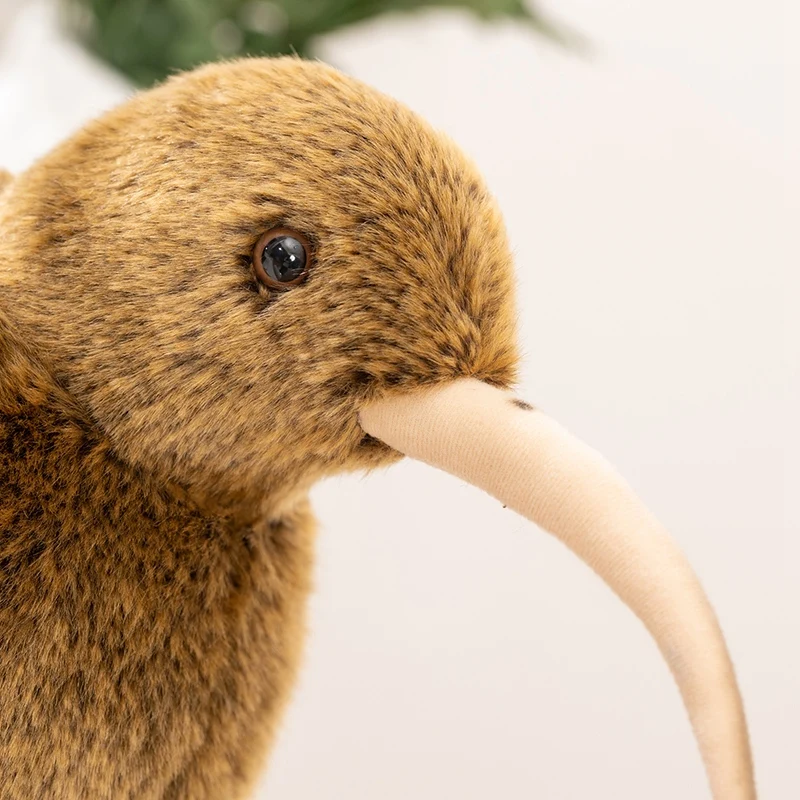 12cm Brown Kiwi Bird Doll Plush Toy Stuffed Like Real Animal Plushie Small Soft Men Gift