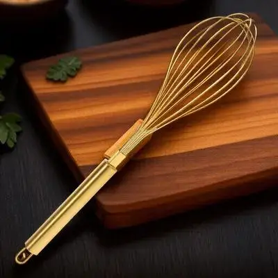 

1pc Stainless Steel Egg Whisk Manual Kitchen Whisk For Baking Cooking Mixing Milk Cream Salad Dough Wire Handheld Mixer