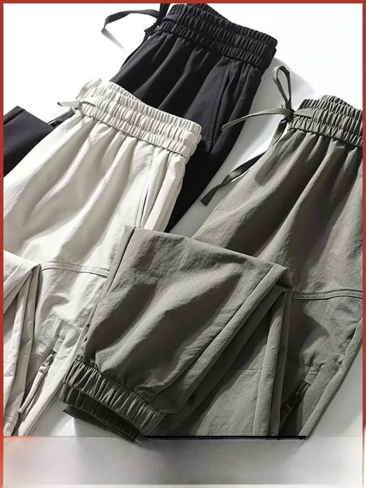 

Мужские повседневные брюки для занятий спортом на открытом воздухе, дышащие водонепроницаемые 3D пошив, новые молодежные спортивные штаны свободного покроя на весну и лето