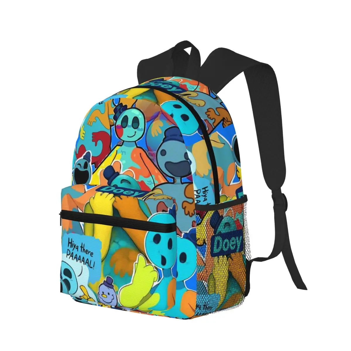Doey Doughman Horror Pianosaurus Student Backpack School Bag Hiking Travel Daypack for Men Women Bookbag Shoulder Bags