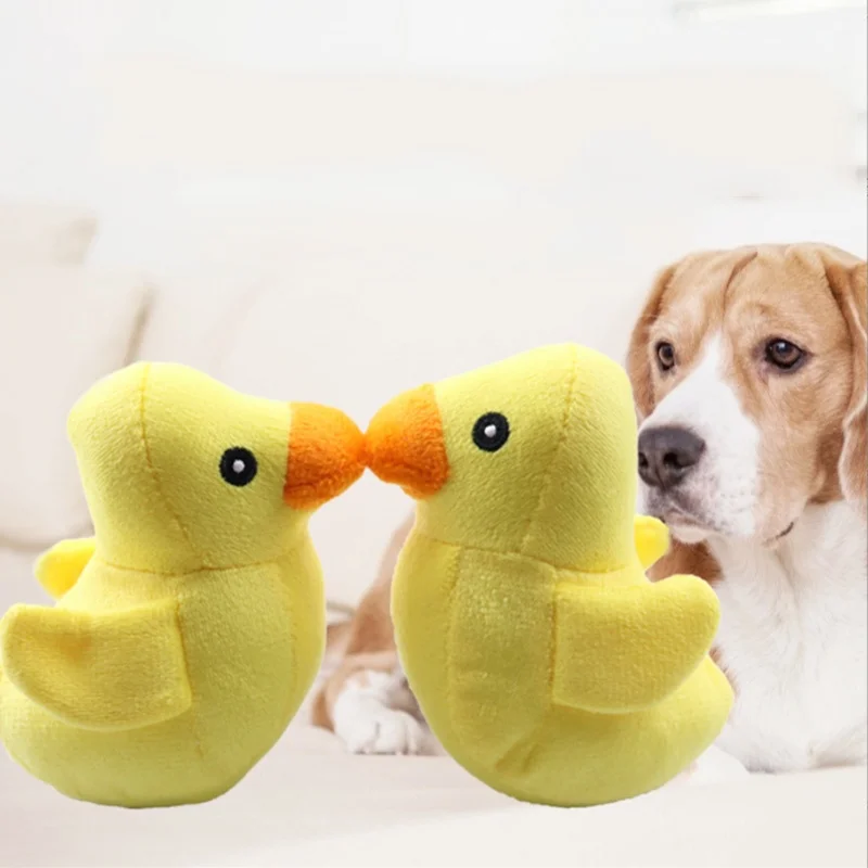 Puppy Dog Plush Squeaky Toys for Small Medium Dogs Duck Aggressive Chewers for Pet Dog Cat