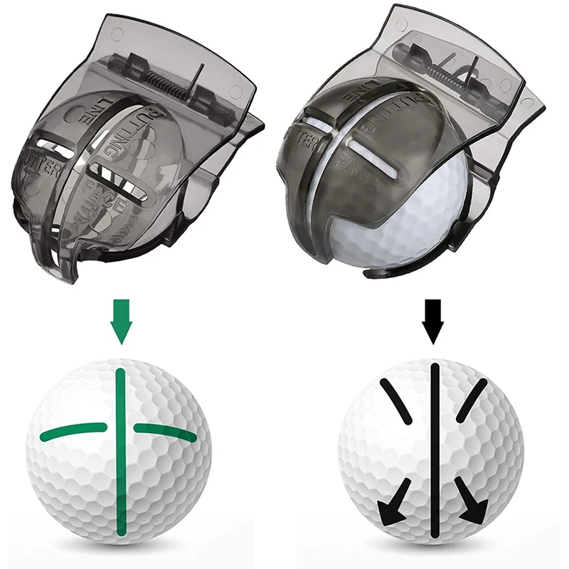 Golf Line Drawing Tool Set Putter Aligning Line Drawing Template Tool 4 Golf Ball Stamper With 4 Marker Pens