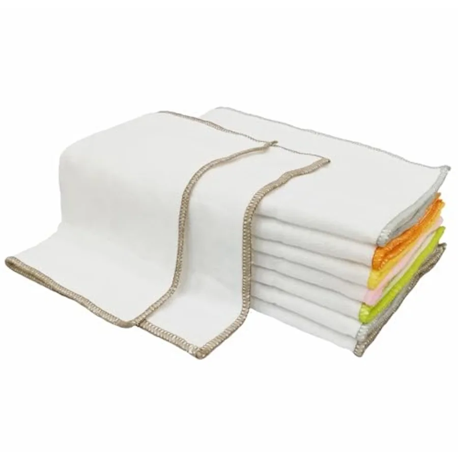 

8 Pack Cotton Dish Cloths, Ultra Absorbent Quick-Drying Cleaning Cloths, Reusable and Eco-Friendly Dish Rags for Kitchen Use