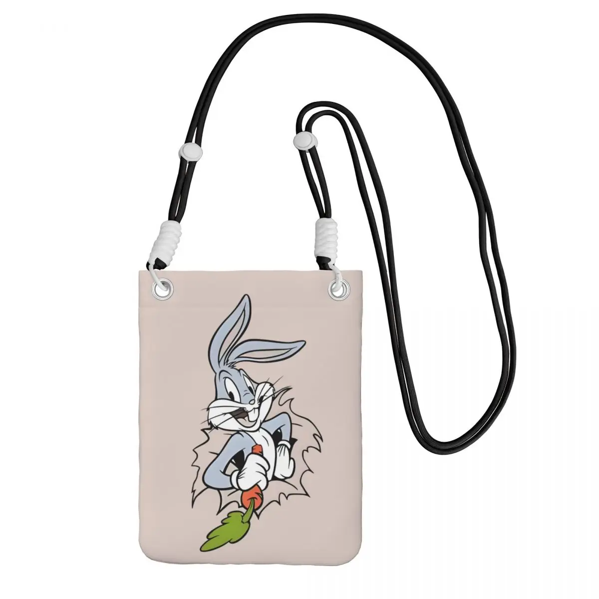 

Custom B-Bugs B-Bunny Carry A Mobile Phone Bag Diagonally Men Women Rabbit Anime Mobile Phone Bag for Running Phone Money Pouch