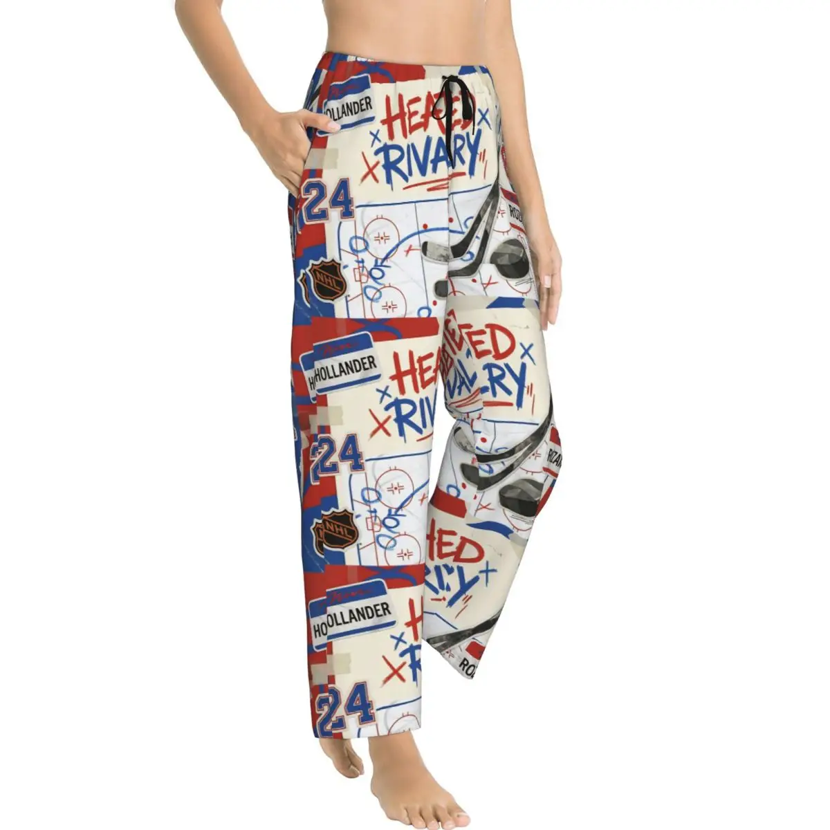 Women Pajama Pants Heated Rivalry Lounge Pants Stretch Hockey Romance Pj Bottoms
